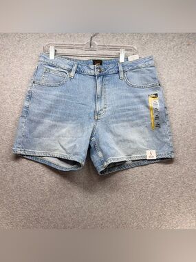 Lee Light Blue Denim Shorts - Casual Five-Pocket
